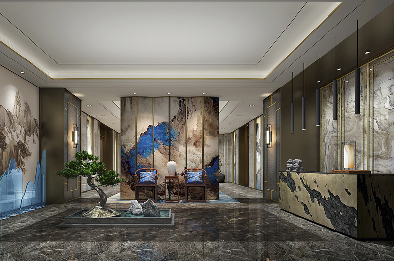 中式辦公室裝修效果圖|復古下的古典美！