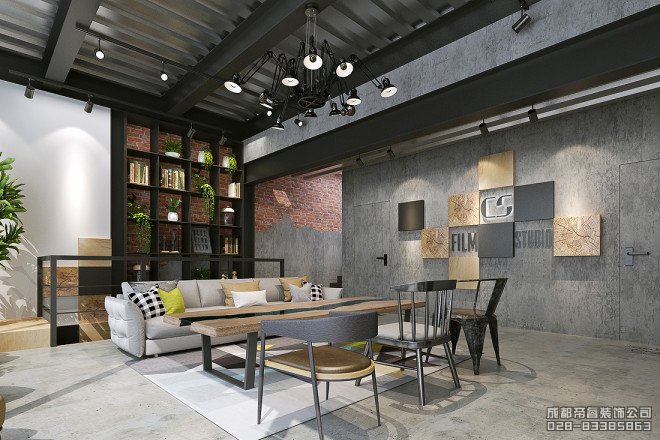 工業(yè)風私人工作室裝修效果圖